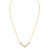 Contemporary 14K Yellow and White Gold 1/4 Cttw Princess Cut Diamond Channel-Set “V” Shape 18" Pendant Necklace (H-I Color, SI2-I1 Clarity) For Sale - Image 3 of 6
