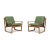 Pair of Danish Modern Cane Back Armchairs by Hans Olsen For Sale - Image 13 of 13