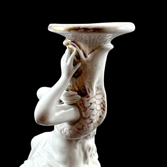 Ceramic Victorian Porcelain Figural Candlesticks, Set of 2 For Sale - Image 7 of 18