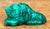 Vintage Malachite Carved Lion Sculpture For Sale In West Palm - Image 6 of 16