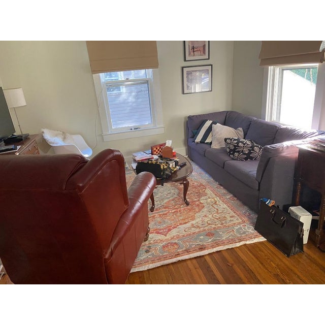 English Made in Usa Motioncraft L1830 Handcrafted Recliner — Full Top-Grain Leather (S106 Saddle) For Sale - Image 3 of 6