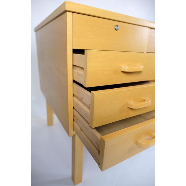 Danish Desk Made in Beechwood, 1960s For Sale - Image 4 of 10