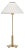 J. Randall Powers by Visual Comfort Signature Hackney 24" Cordless Buffet Lamp in Hand-Rubbed Antique Brass with Linen Shade For Sale