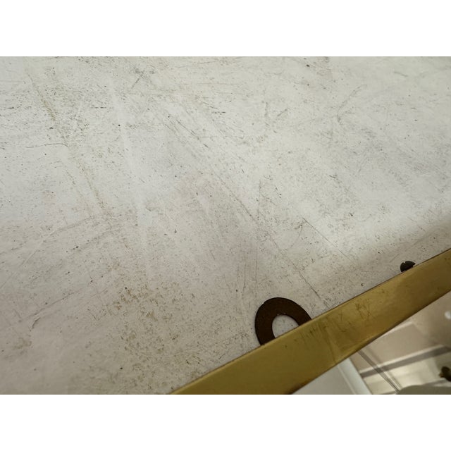 Italian Shield-Shaped Brass Wall Mirror, 1950s For Sale - Image 9 of 12