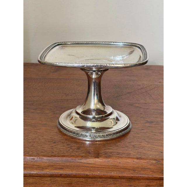 1940s Hotel Silver Plate Rare Platter Pedestal Candy Dish, “The Roosevelt Nyc” For Sale In Columbus - Image 6 of 11