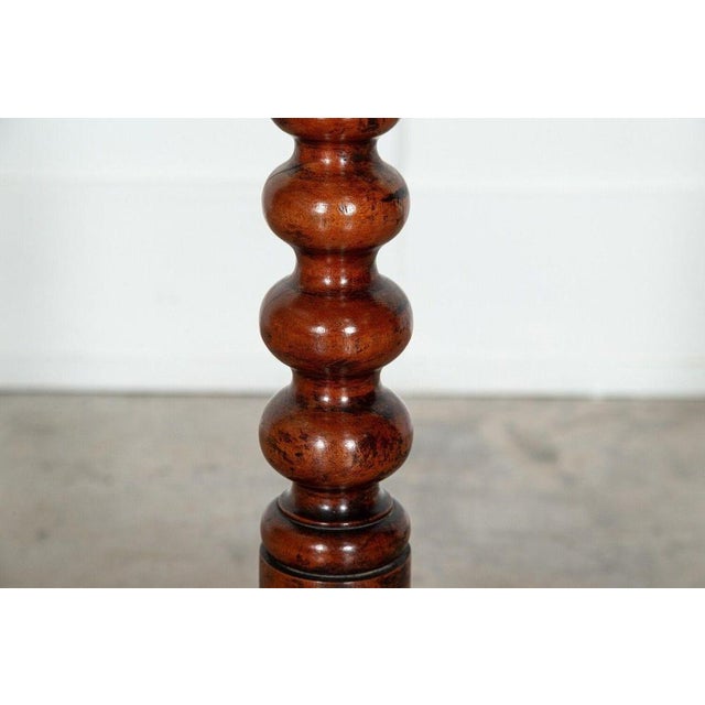 Wood Irish Cherry Bobbin Tea Side Table, 1780 For Sale - Image 7 of 16