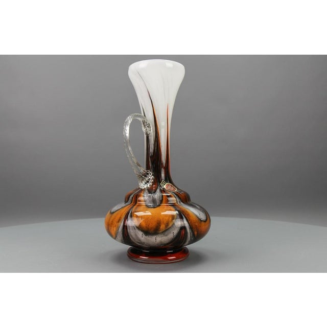 Italian Opaline Florence Glass Vase by Vetreria Barbieri, 1970s For Sale - Image 4 of 14