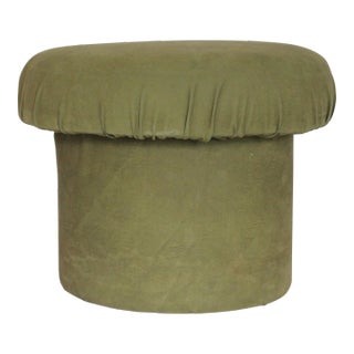 Vintage Olive Green Mushroom Stool For Sale