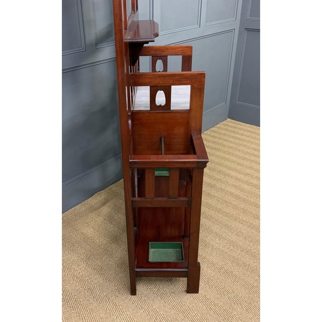 Arts and Crafts Inlaid Mahogany Hall Stand, 1900 For Sale - Image 6 of 18