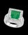 4 Carat Emerald Cut Colombian Emerald and Diamond Ring 14 Karat Gold Estate For Sale - Image 17 of 18