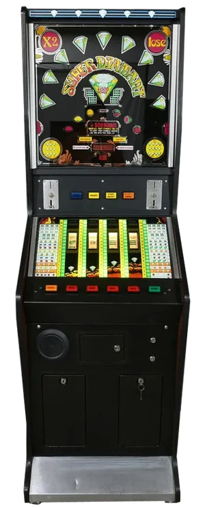 Laminate Super Diamond Gaming Slot Machine, 1980s