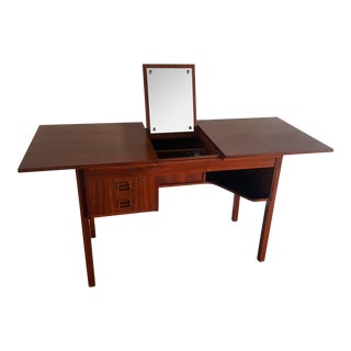 Tibergaard Nielsen Mid-Century Danish Walnut Vanity For Sale