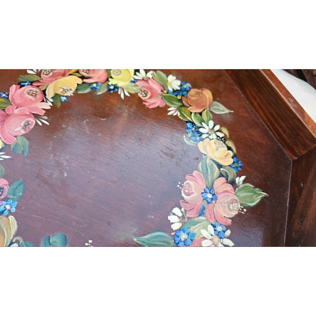 Painted Wooden Tray, 1950s-1970s For Sale - Image 6 of 9
