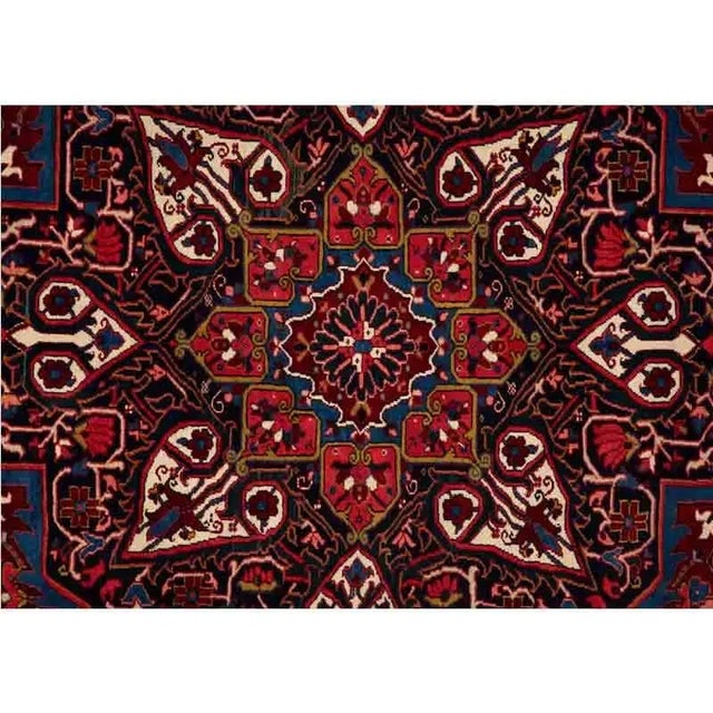 Red Old Persian Heriz Area Rug 11’7″ X 15’2″ For Sale - Image 8 of 12
