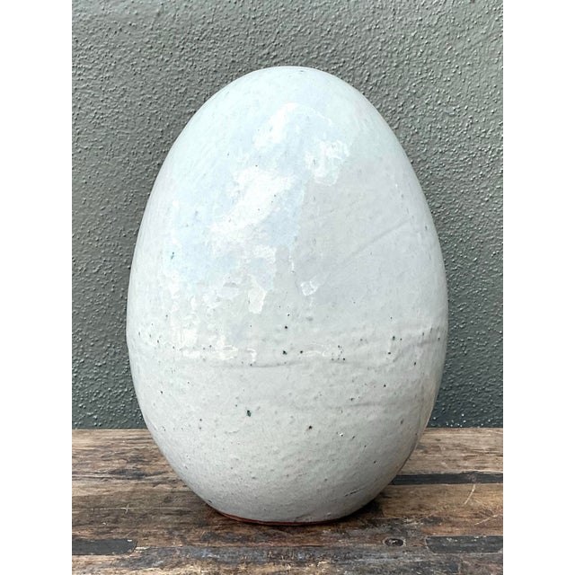 Vintage Original Studio Pottery Egg For Sale - Image 12 of 12