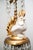 Mid 20th Century Monumental Pair of 25” Hollywood Regency Porcelain Rooster Crystal Sconces – Gilt Italianate Figural Wall Lights For Sale - Image 4 of 5