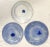 Blue Vintage Asian Design Porcelain Blue and White Plates- Set of 3 For Sale - Image 8 of 12