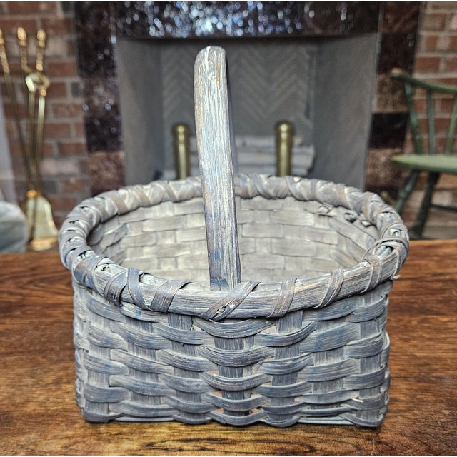 Early 20 Th C. "Porcupine Twist" Berry Basket For Sale - Image 10 of 17