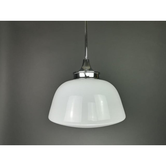 Contemporary Bauhaus Opal Hanging Lamp For Sale - Image 3 of 10
