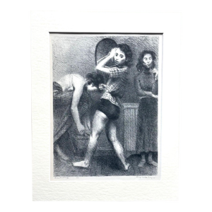Vintage 1939 Print in 11x14 Mat, Ready to Frame: Raphael Soyer, "Backstage"