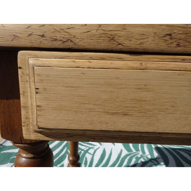1930s Rustic Oak Desk, 1930s For Sale - Image 5 of 18
