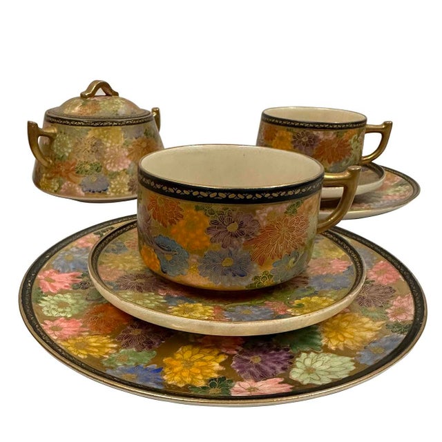 Mid-20th Century Japanese Satsuma Tea Set, 21 Pieces For Sale - Image 11 of 12