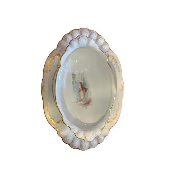 French Country 1960s Limoges Hand-Painted Porcelain French Dishware- 13 Pieces For Sale - Image 3 of 5