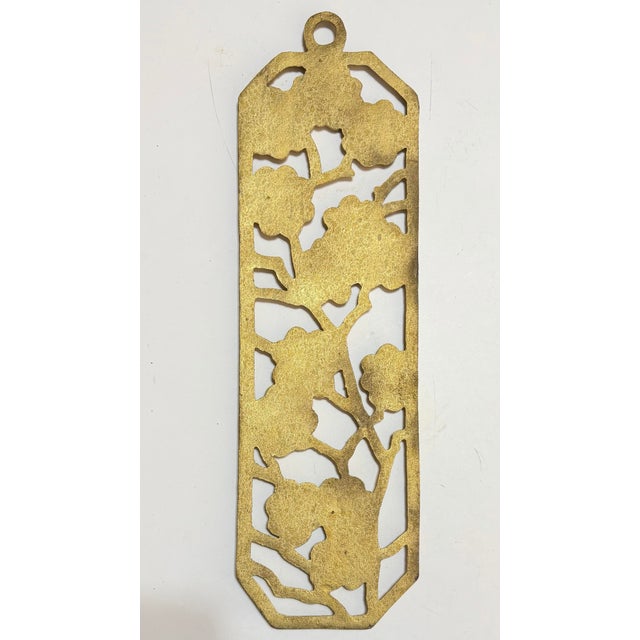 Mid-Century Gold-Painted Cast Iron Botanical Four Seasons Wall Panels – Pair For Sale In Portland, OR - Image 6 of 11