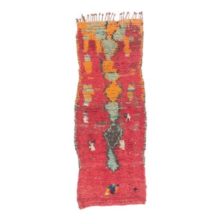 Vintage Boujad Boucherouite Moroccan Rug, 03'02 X 08'04 For Sale