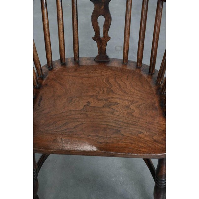 Wood English Windsor Armchairs, Set of 8 For Sale - Image 7 of 17