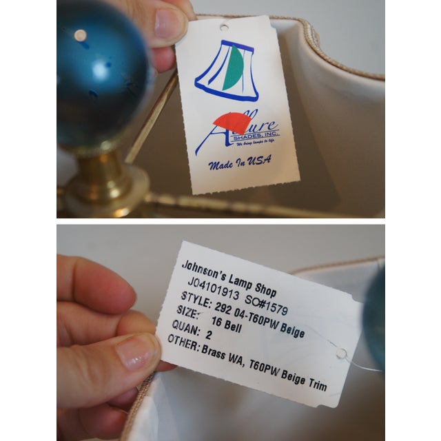 Antique French Empire Converted Cobalt Blue Glass Brass Urn Oil Lamp For Sale - Image 12 of 12