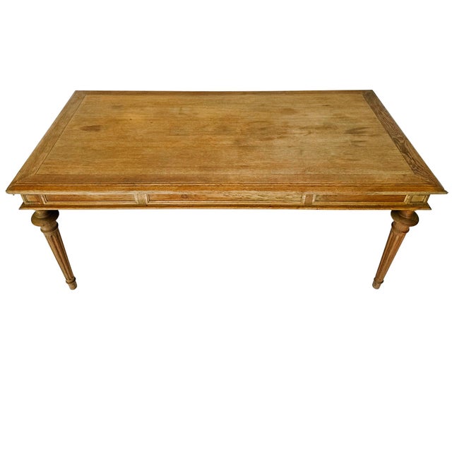 Farmhouse Restoration Hardware French Farmhouse Salvaged Oak Rectangular Dining Table For Sale - Image 3 of 11