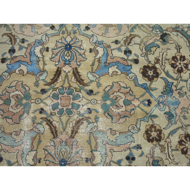 Antique Persian Tabriz Decorative Room Size Rug - 9' x 12'3" For Sale - Image 9 of 18