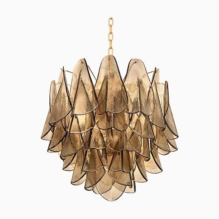 Smoked-Fumè Rondini Murano Glass Chandelier by Simoeng For Sale - Image 10 of 10