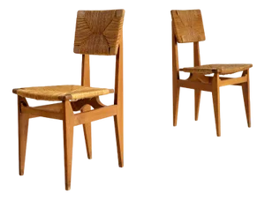Set of Vintage French CF Chairs by Marcel Gascoin, 1950