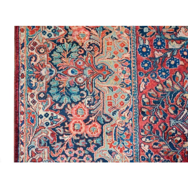Textile Early 20th Century Vintage Sarouk Rug For Sale - Image 7 of 13