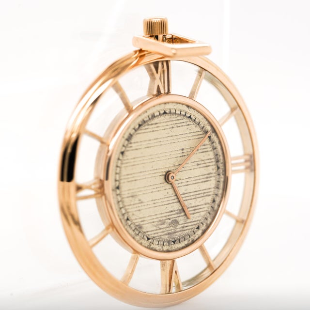 Vacheron Constantin 4798 Skeleton Roman Bezel 18k Rose Gold Pocket Watch For Sale In Miami - Image 6 of 7