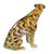 Large Vintage Italian Hand Made Glazed Ceramic Serval Sculpture, 1980s For Sale - Image 4 of 7