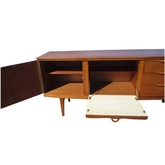 Mid-Century Modern Vintage Danish Style Teak Credenza For Sale - Image 3 of 7