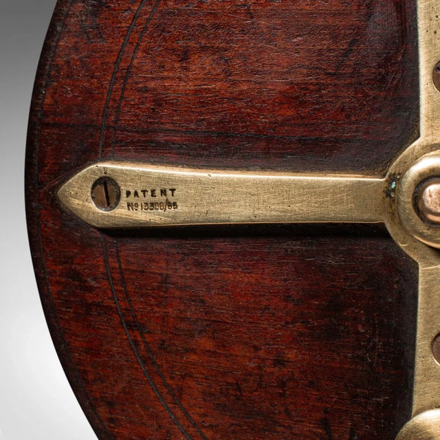 1900s Victorian Antique Mounted Fishing Reel, English, Brass, Decorative, Travertine For Sale - Image 11 of 13