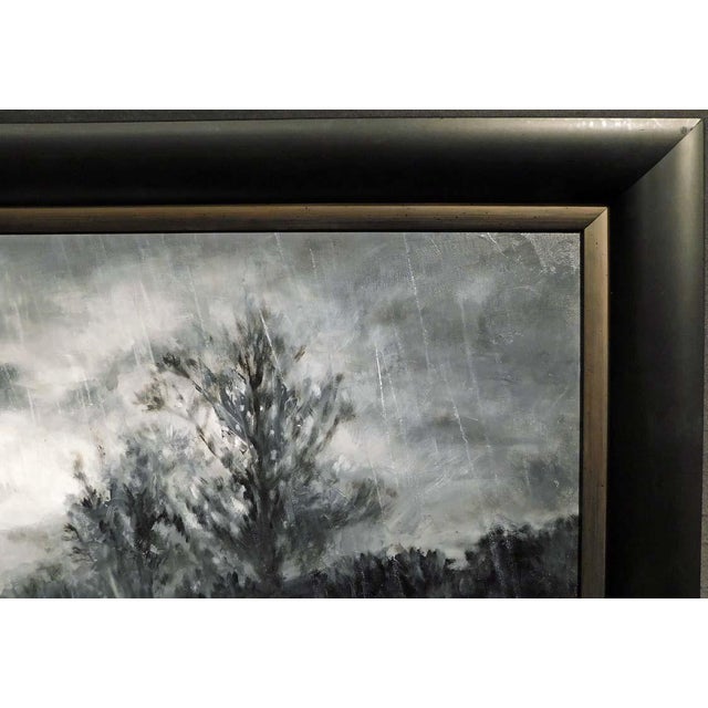 2010s "Crimson Tracks" Contemporary Figurative Landscape Oil Painting by Paul Guy Gantner, Framed For Sale - Image 5 of 8