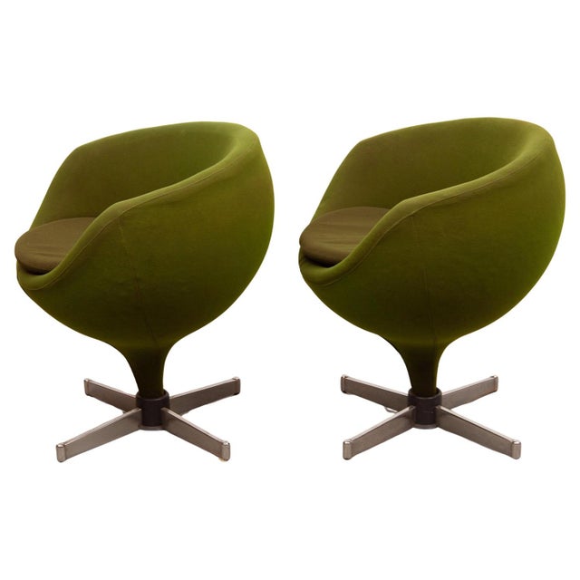 Set of Vintage Swivel Chairs Serie Starlook Ultralight Model Luna attributed to Pierre Guariche for Meurop, 1967 For Sale - Image 12 of 12