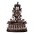 Late 20th Century Nepalese Silver-Inlaid Bronze Vajrasattva Statue Buddhist Deity 8.7" For Sale