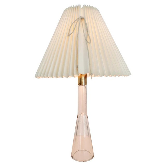 Mid-Century Modern Glass and Brass Table Lamp from Orno Oy, Finland, 1960s For Sale - Image 10 of 10