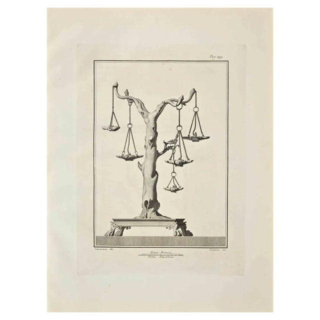 Giacomo Casanova, Ancient Roman Fresco Herculaneum, Original Etching, 18th Century For Sale