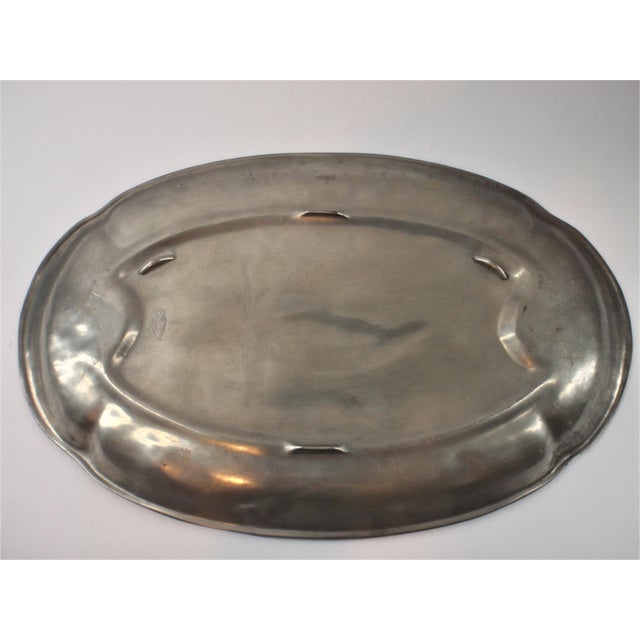 Large Vintage Pewter Meat Platter With Pheasants by Kayser & Sohn Foundry For Sale - Image 4 of 10