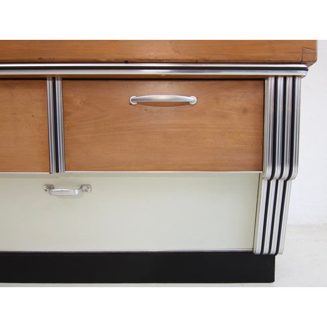 Mid-Century Modern Art Deco Streamlined Butcher's Block, 1930s For Sale - Image 4 of 18