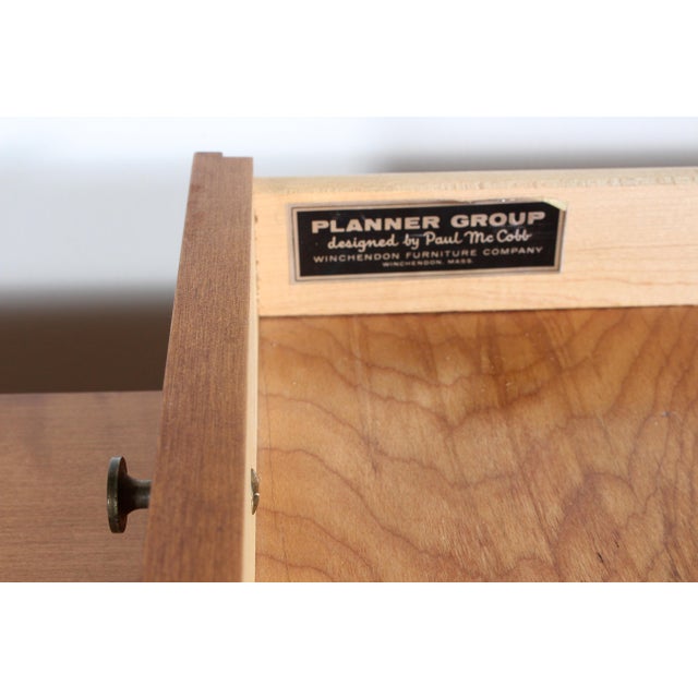 Wood 1950s Paul McCobb Planner Group Maple Modular 3 Piece, 4 Drawer Shelves - Bookcase For Sale - Image 7 of 17