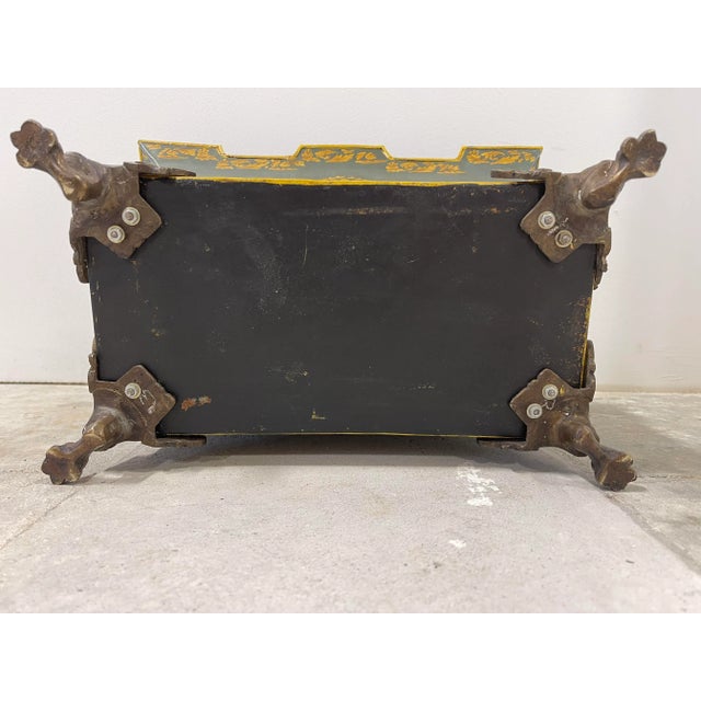 Vintage Italian Tole Planter W/ Lion Pulls For Sale - Image 11 of 12