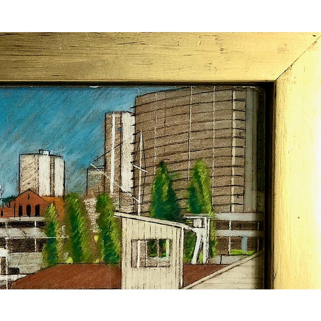 Plein Air San Francisco Waterfront “July 30, 2014,” Attributed to S K Farnsworth For Sale - Image 4 of 9